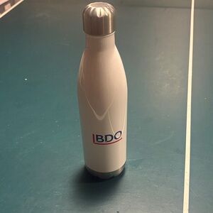 BDO White and Silver Water Bottle